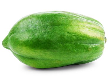 Papaya beyaz arka planda izole edildi.