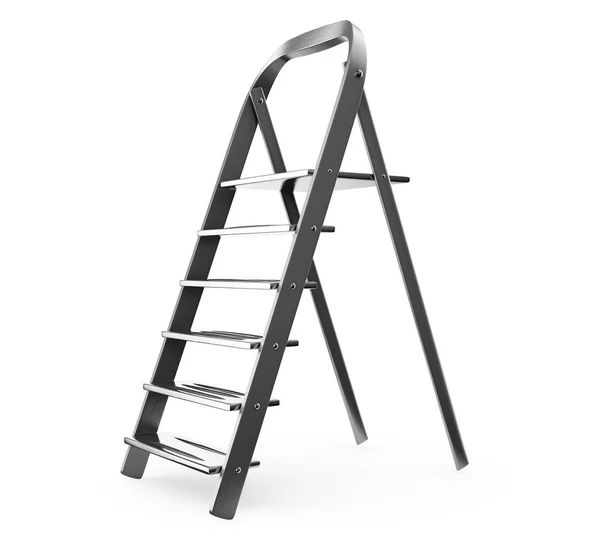 Trap moderne 3d render. Ladder monster met metalen reling sid — Stockfoto