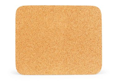 Cork mat beyaz arka plan üzerinde izole kırmızı kenarlıklı