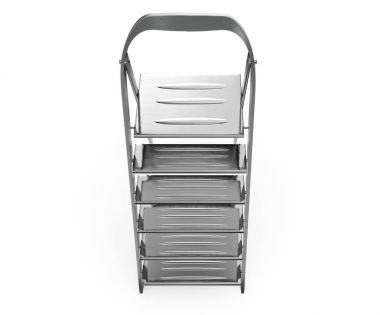 Merdiven modern 3d render. SID korkuluk Metal merdiven örnek