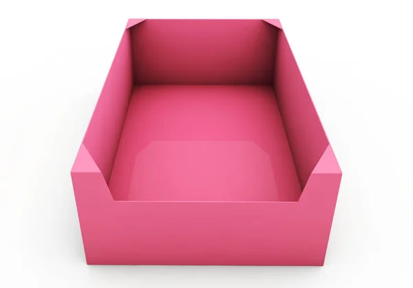 Box. High resolution 3D illustration with clipping paths. — Stock Photo, Image