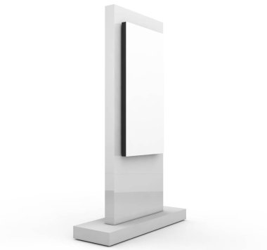 LCD ekran stand. illüstrasyon izole beyaz zemin üzerine