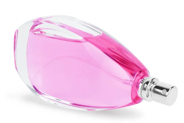 Perfumy dla kobiet w piękne butelki na białym tle — Zdjęcie stockowe
