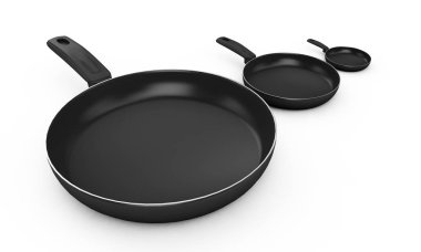 beyaz zemin üzerinde Pan 3D render