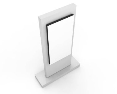 LCD ekran stand. illüstrasyon izole beyaz zemin üzerine