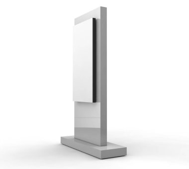 LCD ekran stand. illüstrasyon izole beyaz zemin üzerine