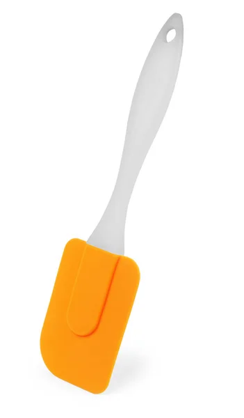 Yemekleri karıştırmak için silikon spatula. — Stok fotoğraf