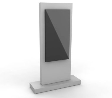 LCD ekran stand. illüstrasyon izole beyaz zemin üzerine