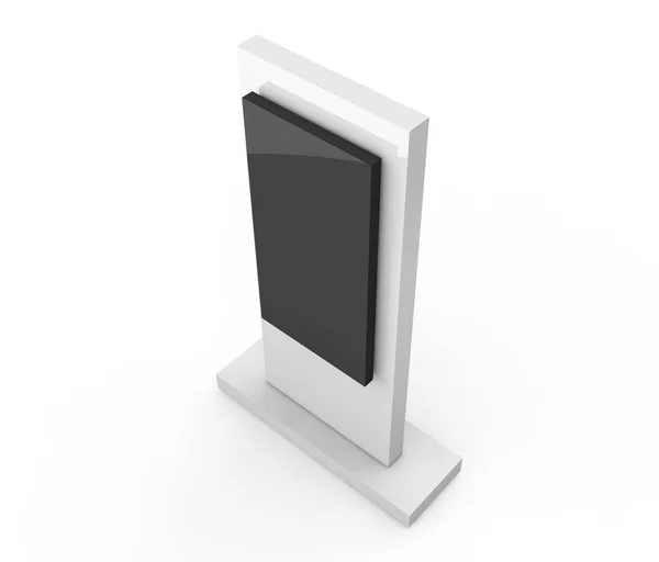 РК-дисплей стоїть. 3d ілюстрація ізольована на білому тлі — стокове фото