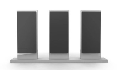 LCD ekran stand. illüstrasyon izole beyaz zemin üzerine