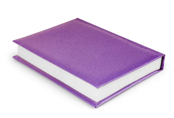 Organizador roxo caderno espiral livro de papel isolado sobre branco — Fotografia de Stock