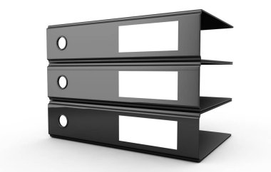 Çok renkli Office klasörü dosya yatay kompozisyon üzerinde izole