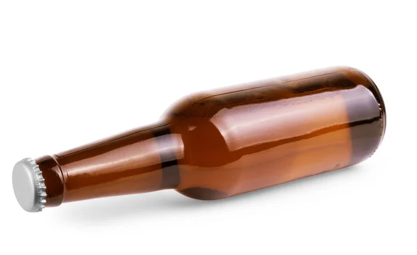 Bottle of beer on white background — Stock Photo, Image