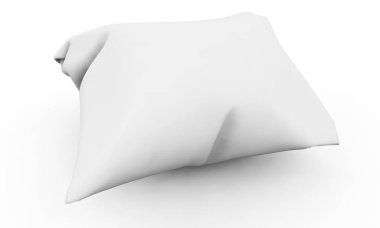 Beyaz arka plan üzerinde 3d render izole yastıklar
