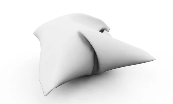 흰색 배경 3d 렌더링에 고립 된 베개 — 스톡 사진