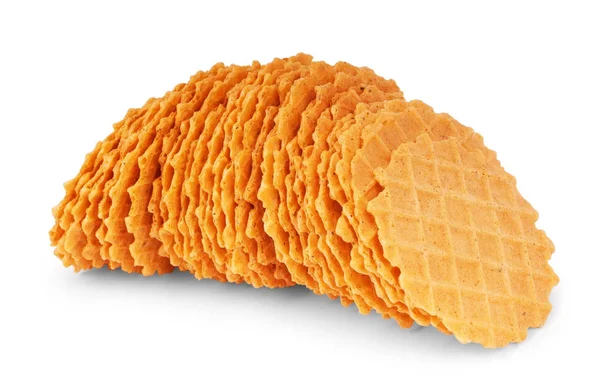 Belgische suiker wafels geïsoleerd op een witte achtergrond — Stockfoto