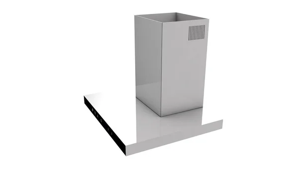 Capa de fogão de prata isolado no fundo branco renderização 3d — Fotografia de Stock