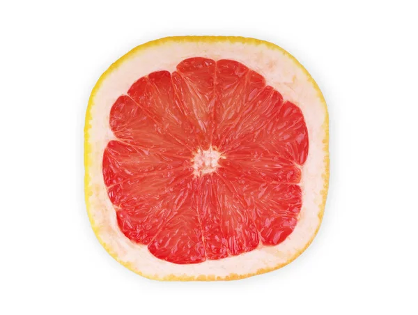 Négyzet alakú grapefruit egy fehér háttér — Stock Fotó