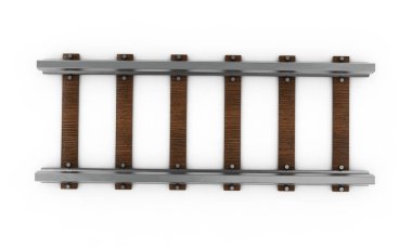 Mesafe o kaybolan bir tren yolu bir 3d render