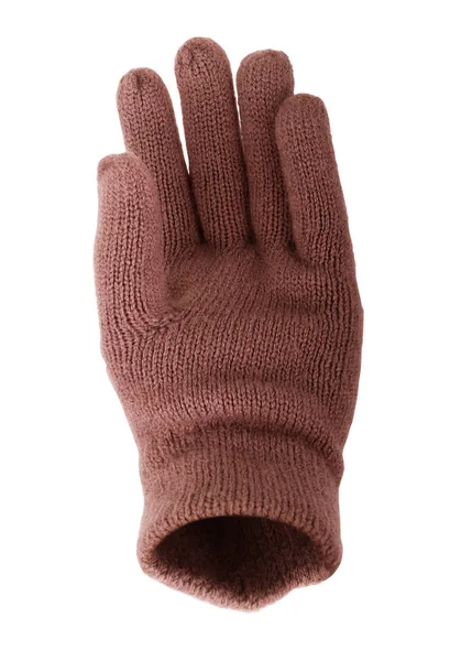 Gloves in brown color over white background — Stock Photo, Image