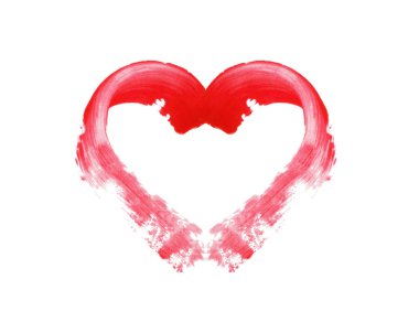 Renk tonu merhem bir fırça ve lekeli bir pembe lipstic dan kap