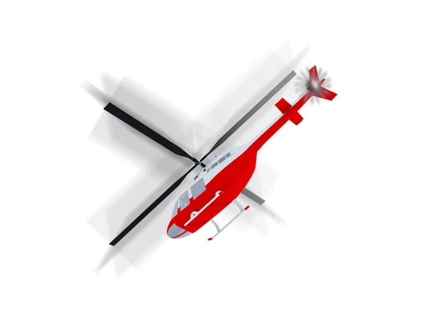 Hubschrauber isoliert. 3D-Darstellung — Stockfoto