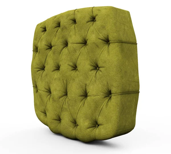 3d renderizar sofá, isolado em um fundo branco — Fotografia de Stock