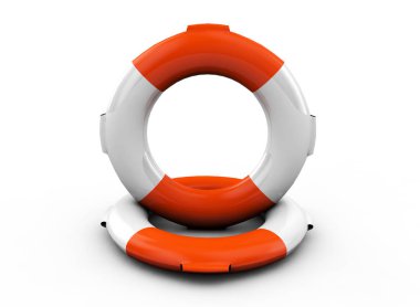 Hayat kemer beyaz arka planda - yüksek kaliteli 3d Render