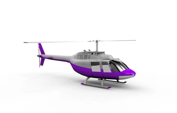 고립 된 헬리콥터입니다. 3 차원 렌더링 — 스톡 사진