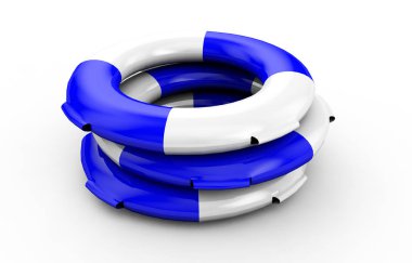 Hayat kemer beyaz arka planda - yüksek kaliteli 3d Render