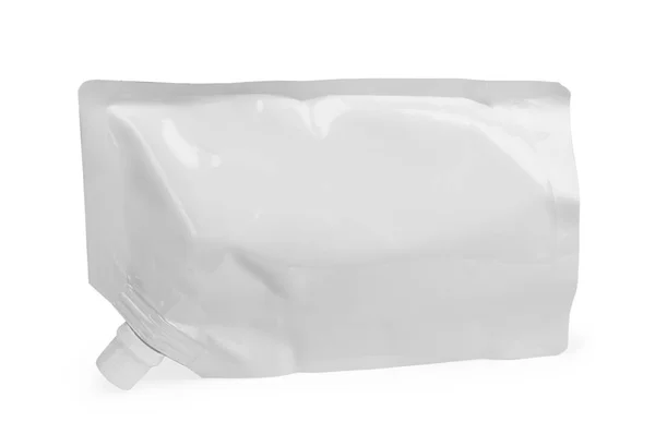 Большой чистый пластиковый пакет для соуса, майонеза, кетчупа , — стоковое фото