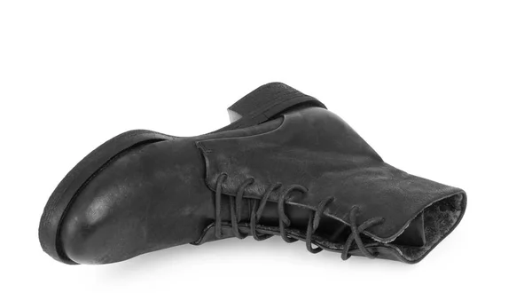 महिला काले जूते एक सफेद पृष्ठभूमि पर अलग . — स्टॉक फ़ोटो, इमेज