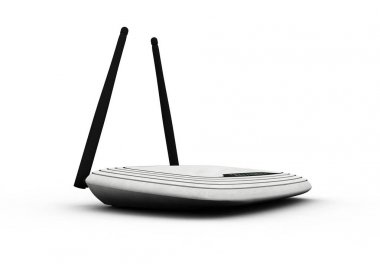 Kablosuz ağ için iki anten ile bir modem yönlendirici (3d parçalamak