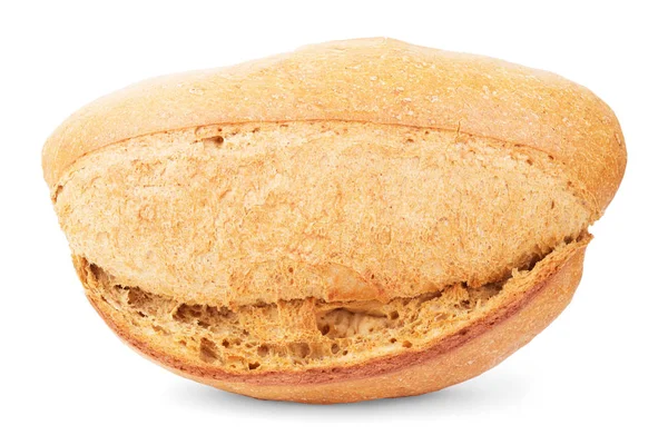 Grande rolo de pão isolado em branco — Fotografia de Stock