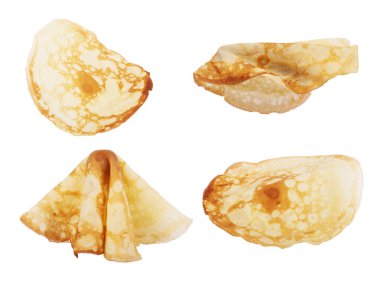 düz beyaz arka plan sette krep