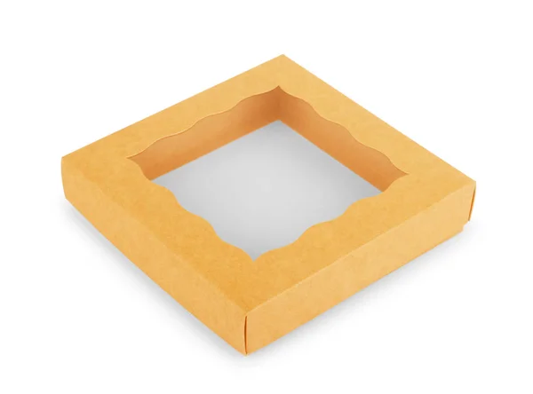 Embalaje de caja de papel en blanco para sándwich, comida, regalo u otra picana —  Fotos de Stock