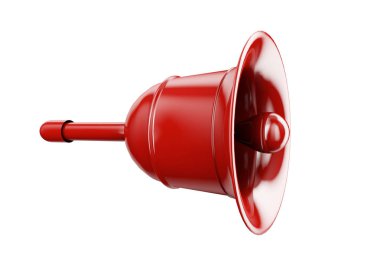 Gümüş bir çan, 3d render sanat ve illüstrasyon.