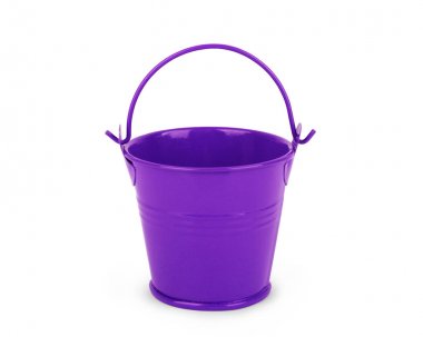 Single blue bucket isolated on a white background clipart