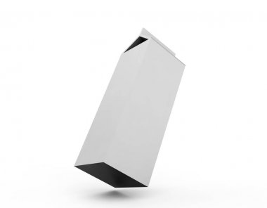 boş meyve suyu. Perakende paket mockup. Beyaz izole. 3D 