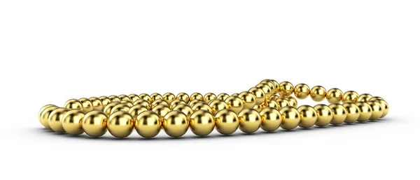 Gold pearl 3d render on white background — Stock Photo, Image
