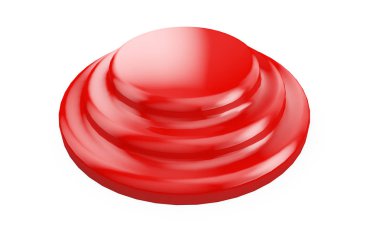 3D render podyumda gri arka plan beyaz boş izole