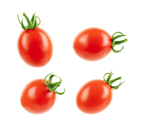 Набор помидоров черри на белом фоне — стоковое фото