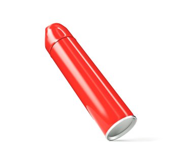 3 boyutlu beyaz sprey boya kutusu.