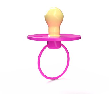 Mavi bebek kuklası 3D görüntüleme beyaz sırt deliğinde izole edildi