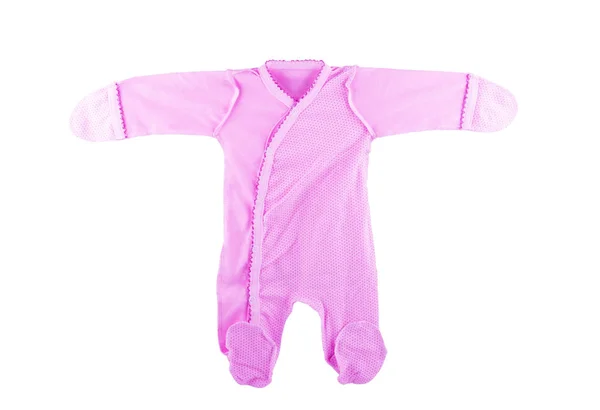 Camisa de bebé rosa con manga corta aislada en un wh — Foto de Stock
