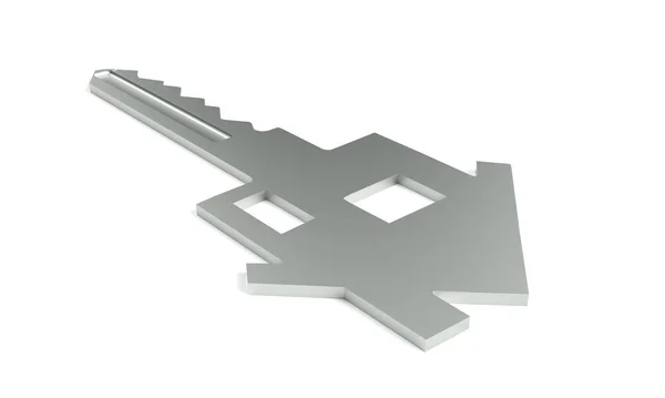 3d renderização de uma chave de casa — Fotografia de Stock