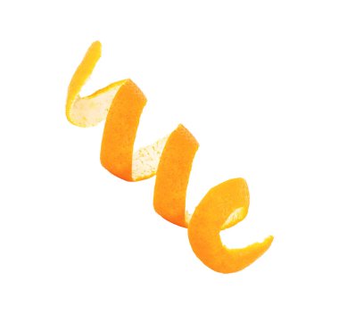 Orange or tangerine peel on a white background clipart