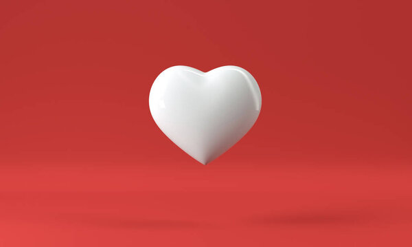 3D рендеринг сердца коробки, изолированные на белом фоне
