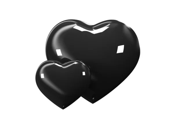 3D render heart boxes,isolated on white background — 스톡 사진