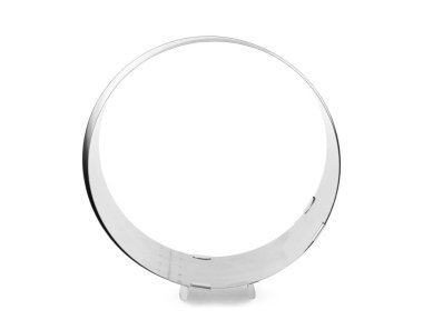 Top kek isilated beyaz arka planda siyah boş pan 